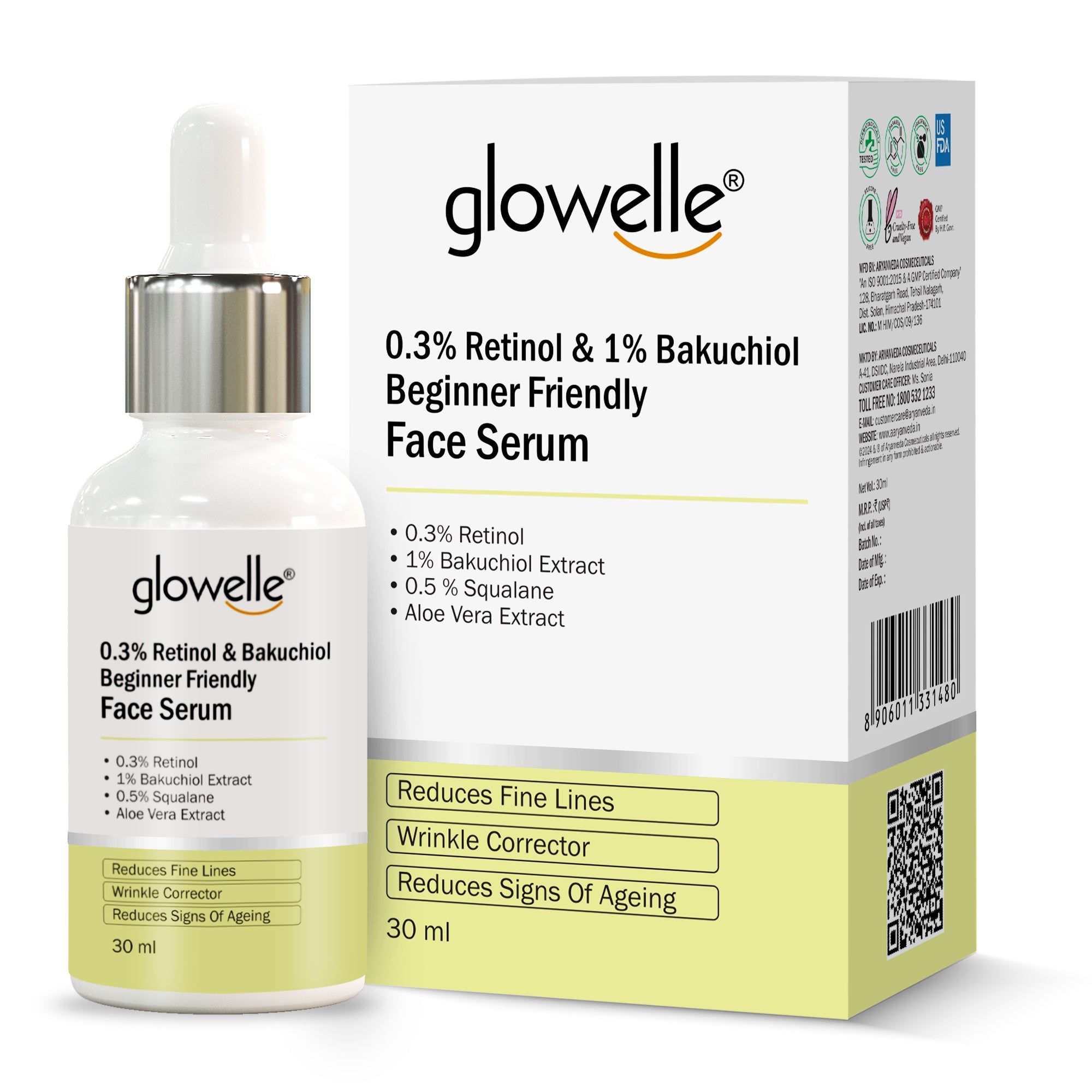 0.3% Retinol Face Serum for Beginners - Glowelle